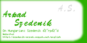 arpad szedenik business card